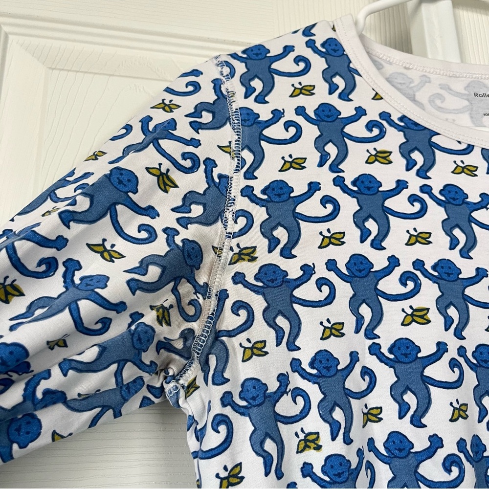 Roller Rabbit Blue monkey pajamas - Picture 4 of 5